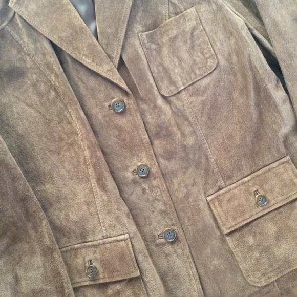 Style&CO. GENUINE LEATHER CARAMEL BLAZER From Macy’s - Picture 4 of 17